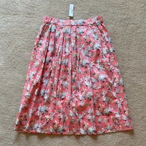 J. Crew midi Liberty floral skirt size 8 with pockets Jcrew NWT